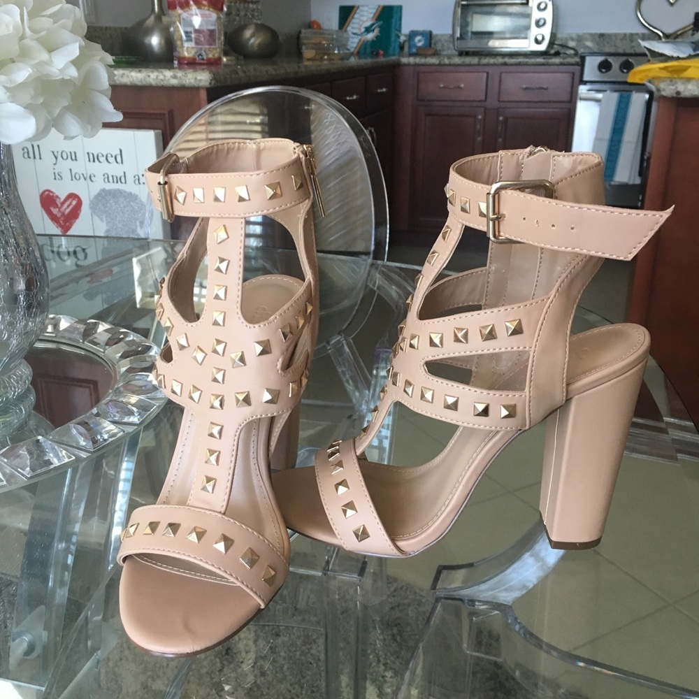 Studded caged Sandal heels